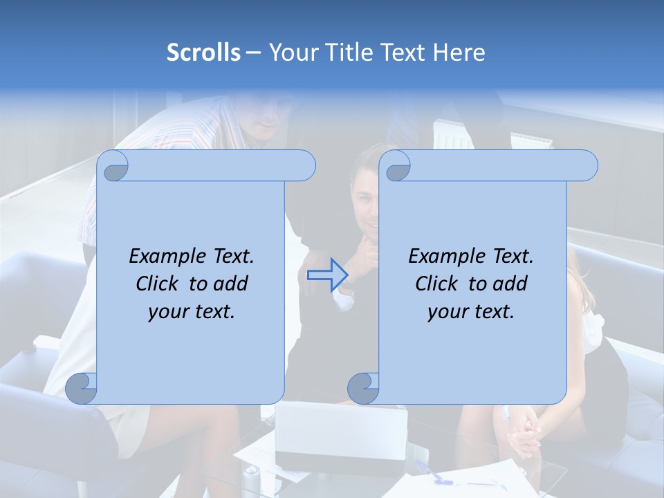 Notebooks Colleagues Performance PowerPoint Template