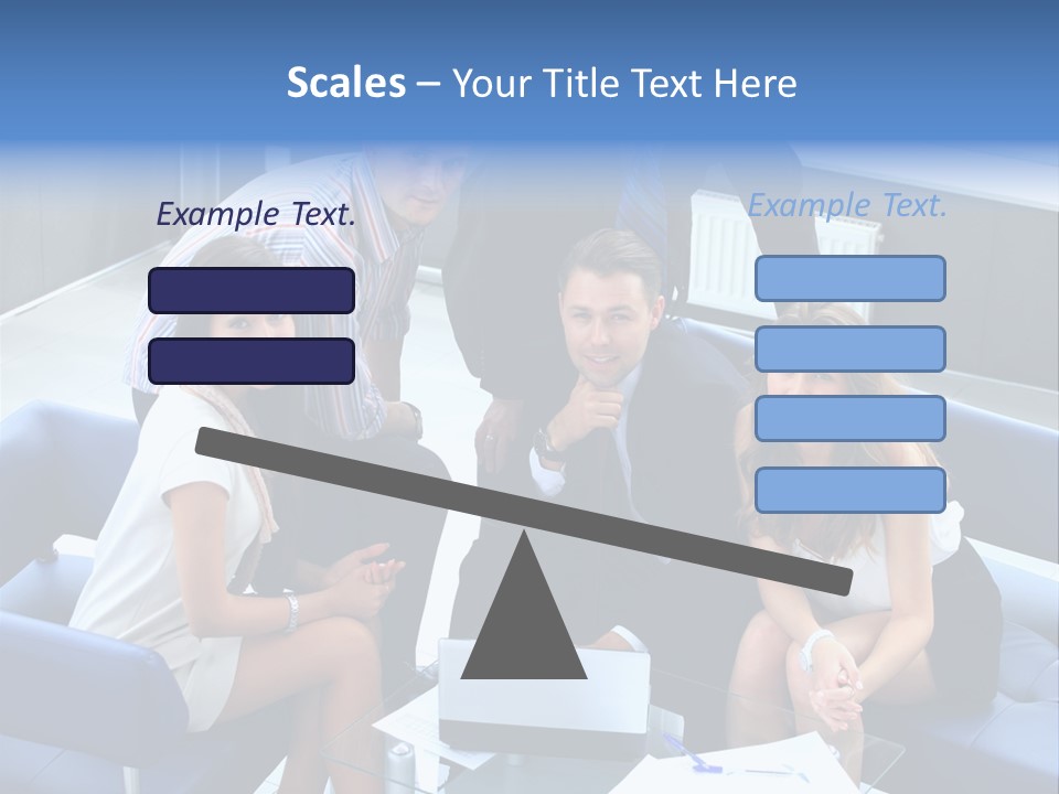 Notebooks Colleagues Performance PowerPoint Template