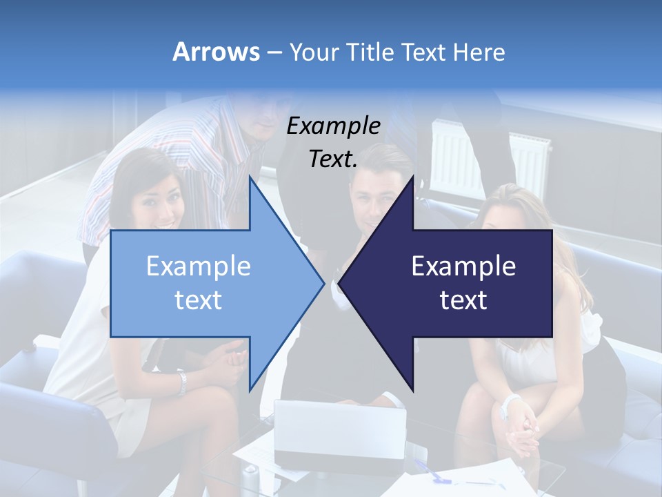 Notebooks Colleagues Performance PowerPoint Template
