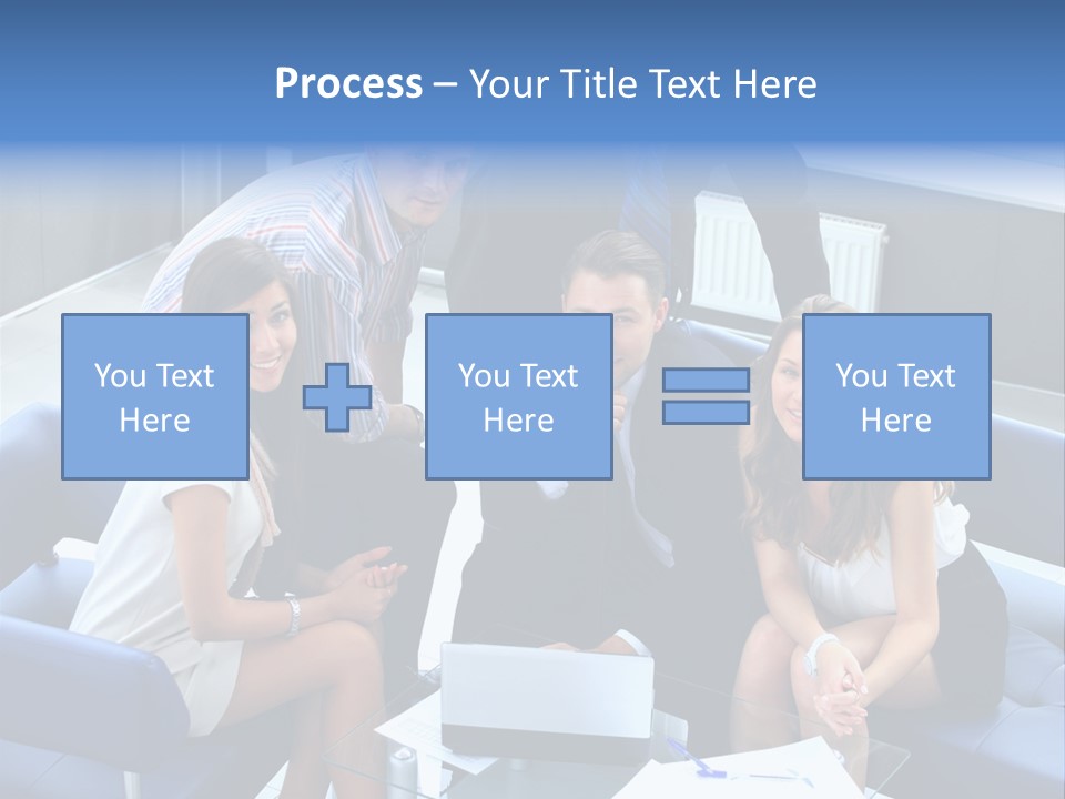 Notebooks Colleagues Performance PowerPoint Template