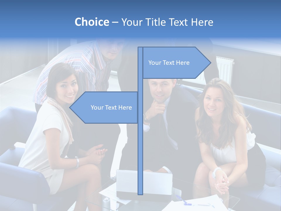 Notebooks Colleagues Performance PowerPoint Template