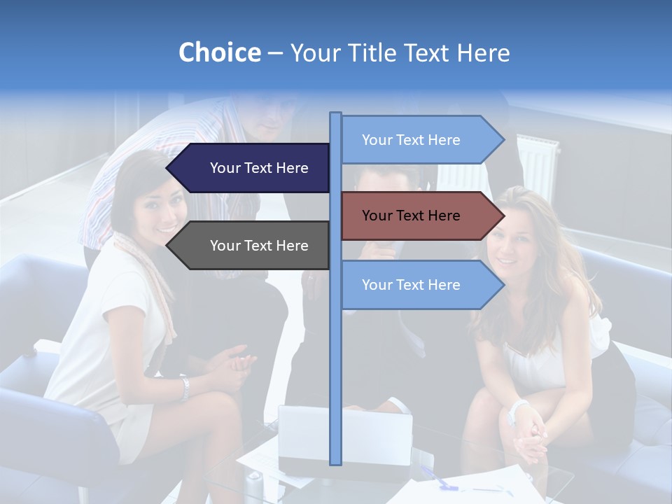 Notebooks Colleagues Performance PowerPoint Template