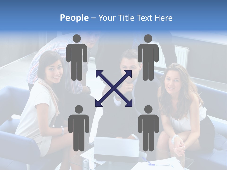 Notebooks Colleagues Performance PowerPoint Template