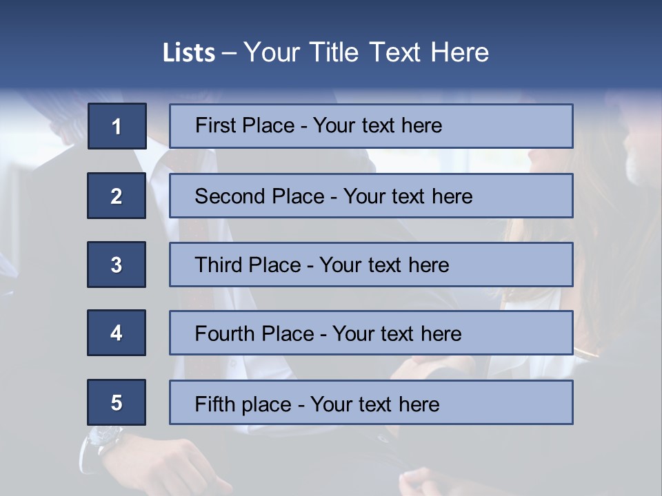 Team International Male PowerPoint Template