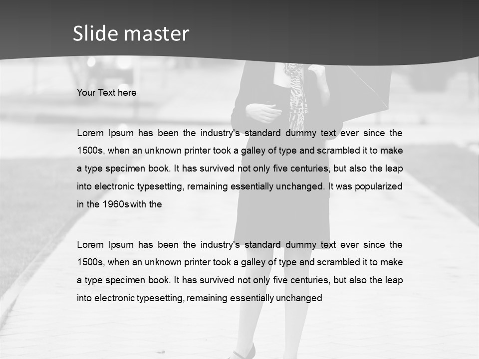 Woman Crossing Young PowerPoint Template