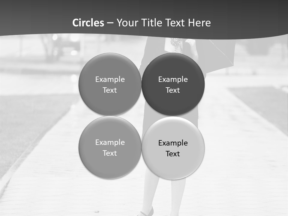 Woman Crossing Young PowerPoint Template