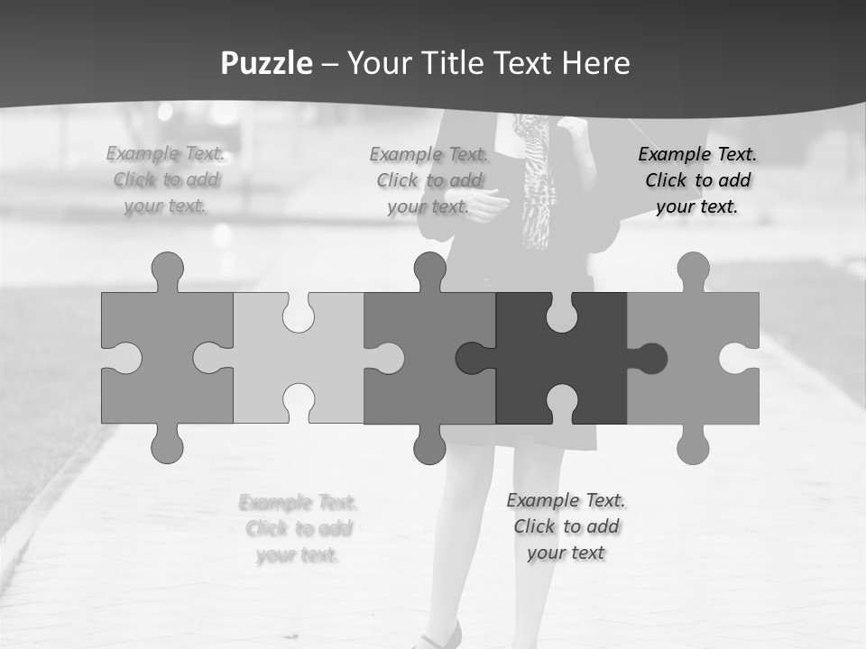 Woman Crossing Young PowerPoint Template