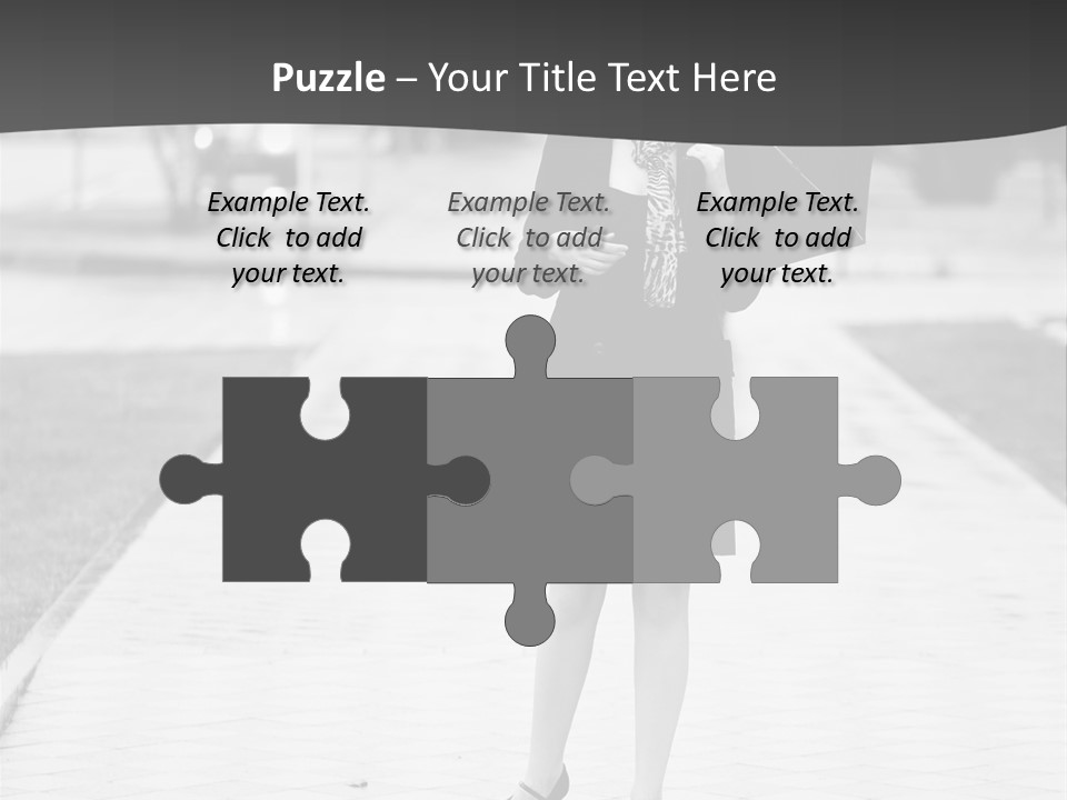 Woman Crossing Young PowerPoint Template