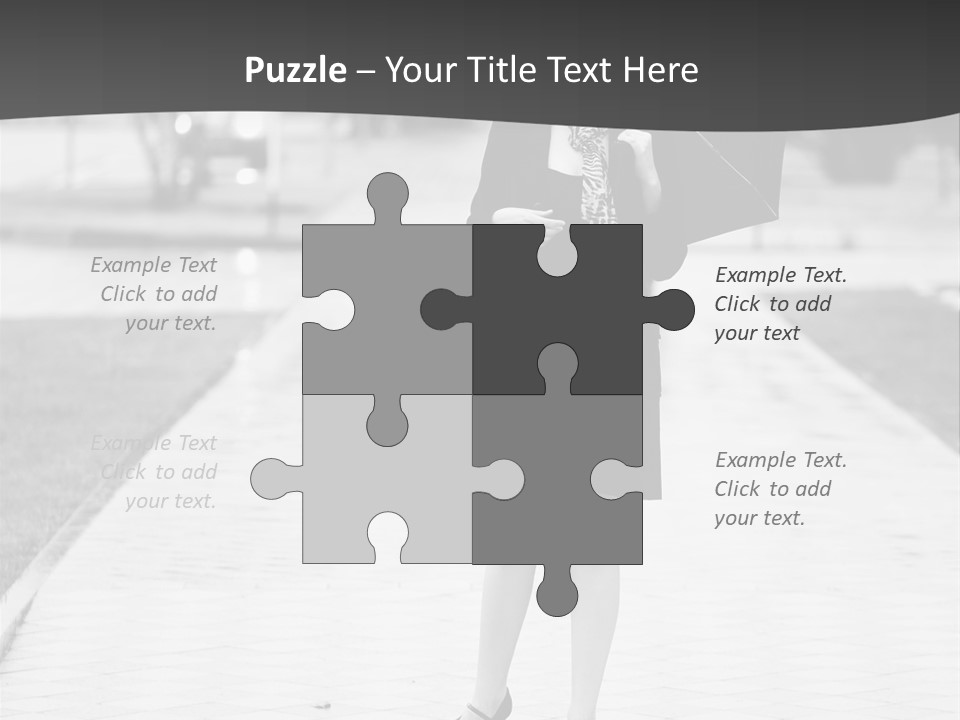 Woman Crossing Young PowerPoint Template