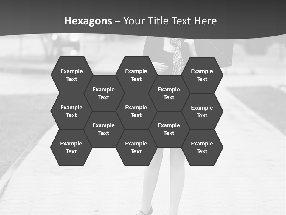 Woman Crossing Young PowerPoint Template