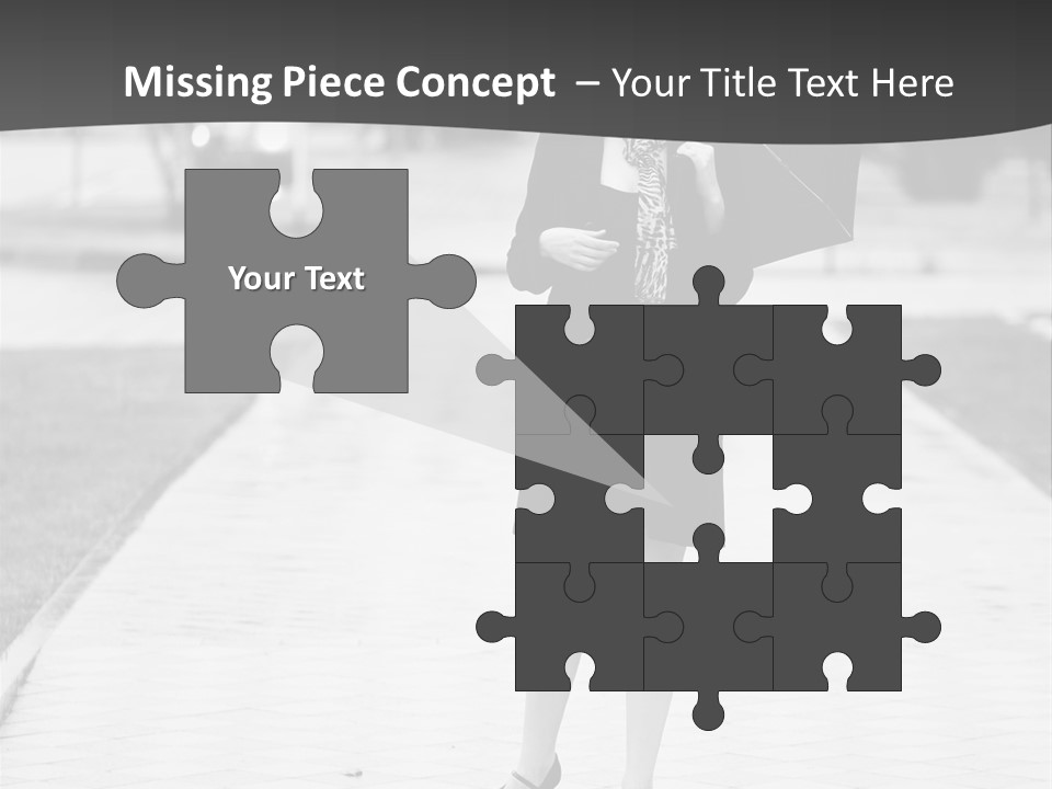 Woman Crossing Young PowerPoint Template