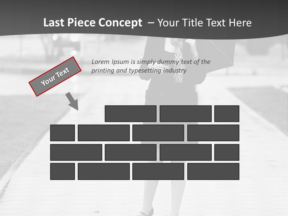 Woman Crossing Young PowerPoint Template