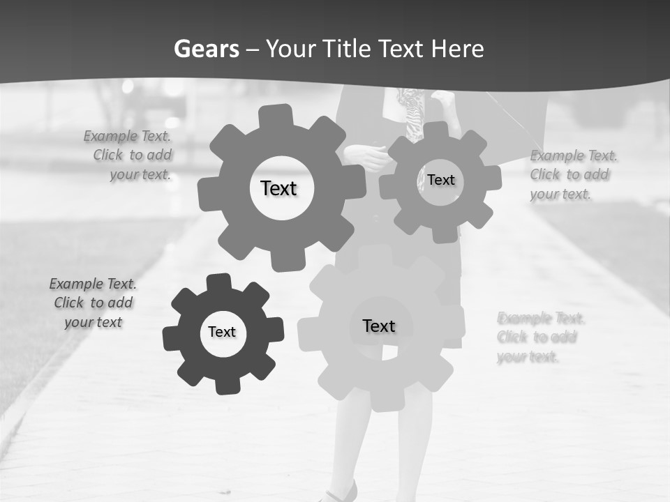 Woman Crossing Young PowerPoint Template