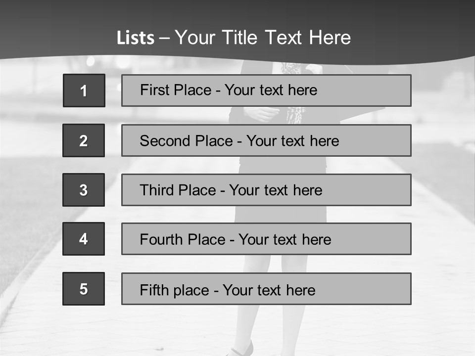 Woman Crossing Young PowerPoint Template