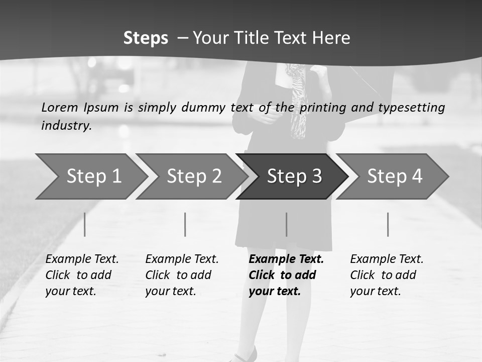 Woman Crossing Young PowerPoint Template