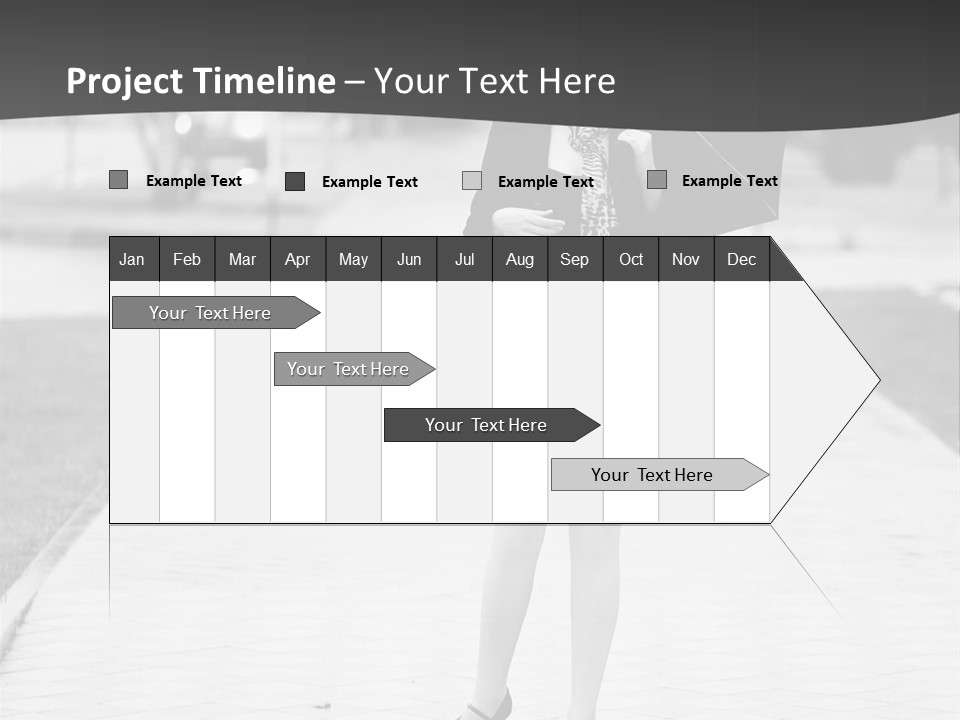 Woman Crossing Young PowerPoint Template