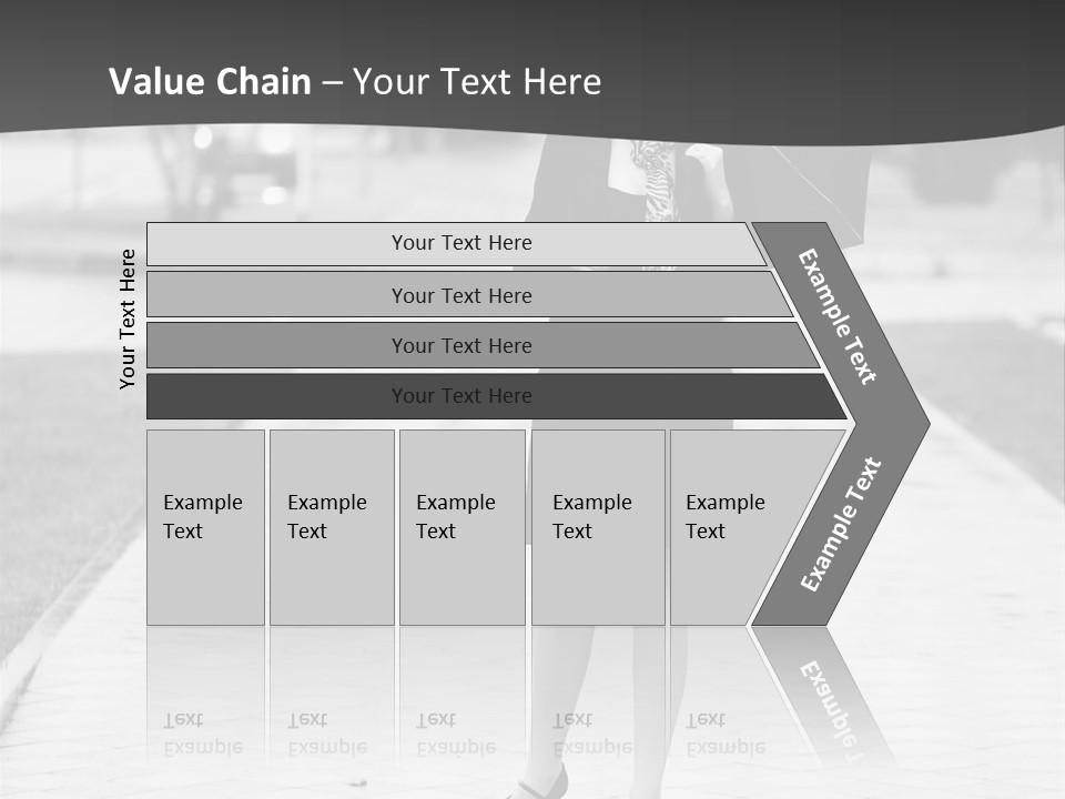 Woman Crossing Young PowerPoint Template