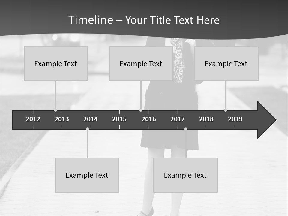 Woman Crossing Young PowerPoint Template