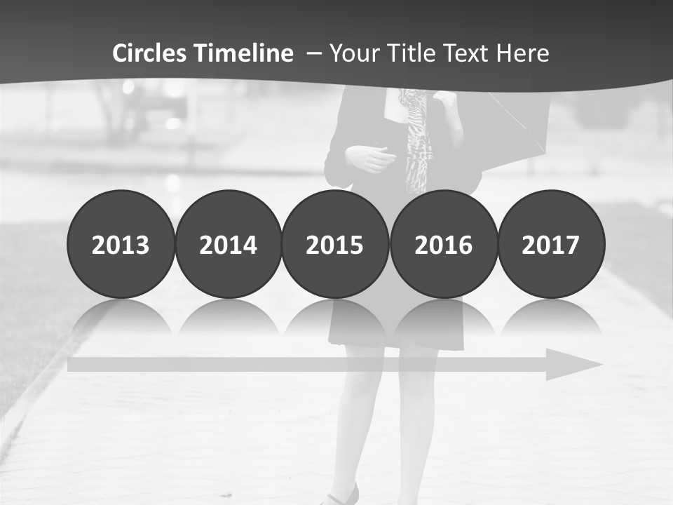 Woman Crossing Young PowerPoint Template