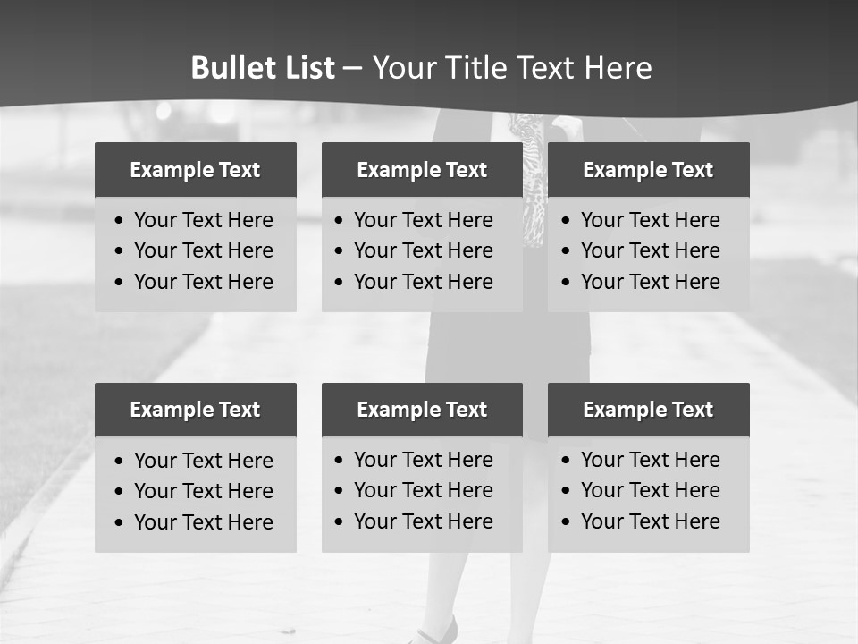 Woman Crossing Young PowerPoint Template