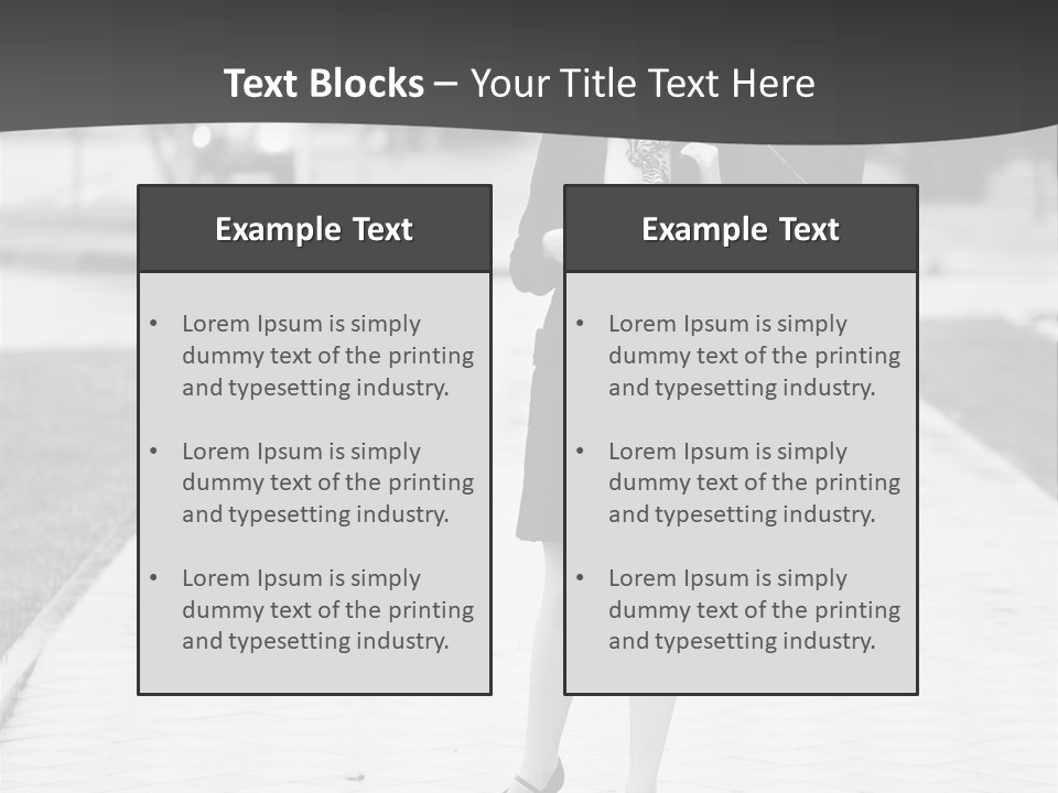 Woman Crossing Young PowerPoint Template
