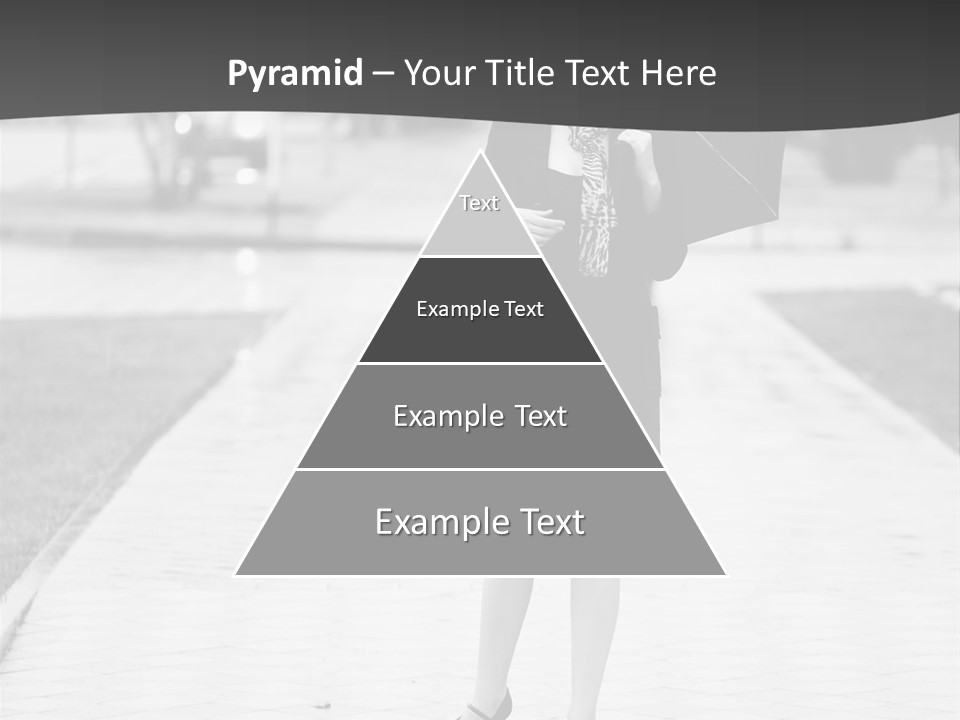 Woman Crossing Young PowerPoint Template