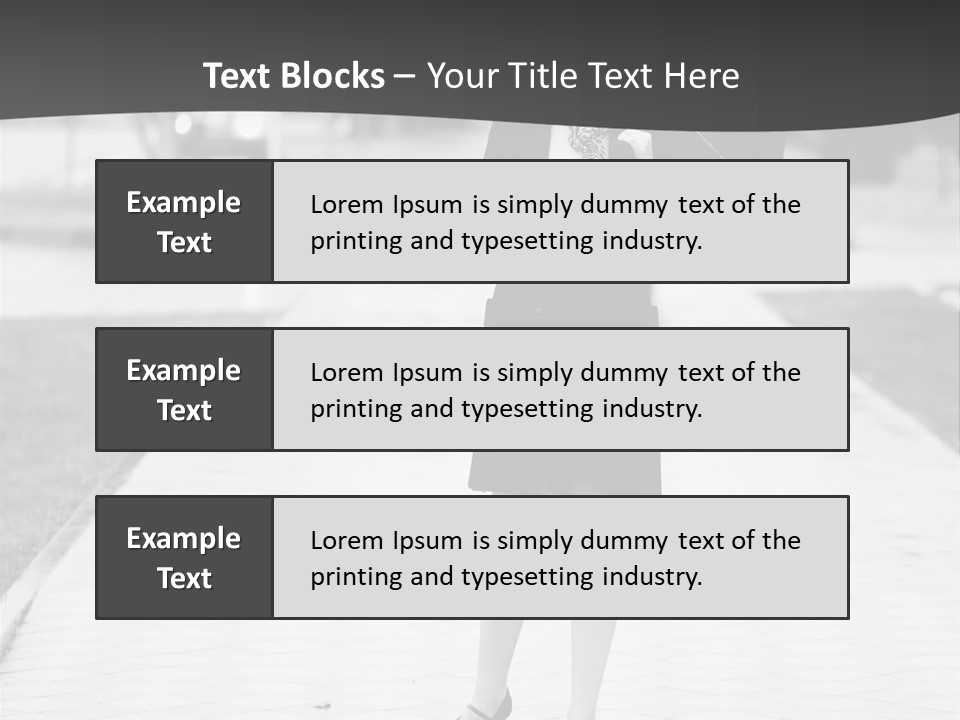 Woman Crossing Young PowerPoint Template