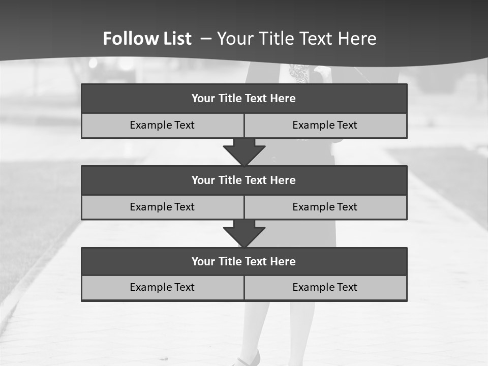 Woman Crossing Young PowerPoint Template