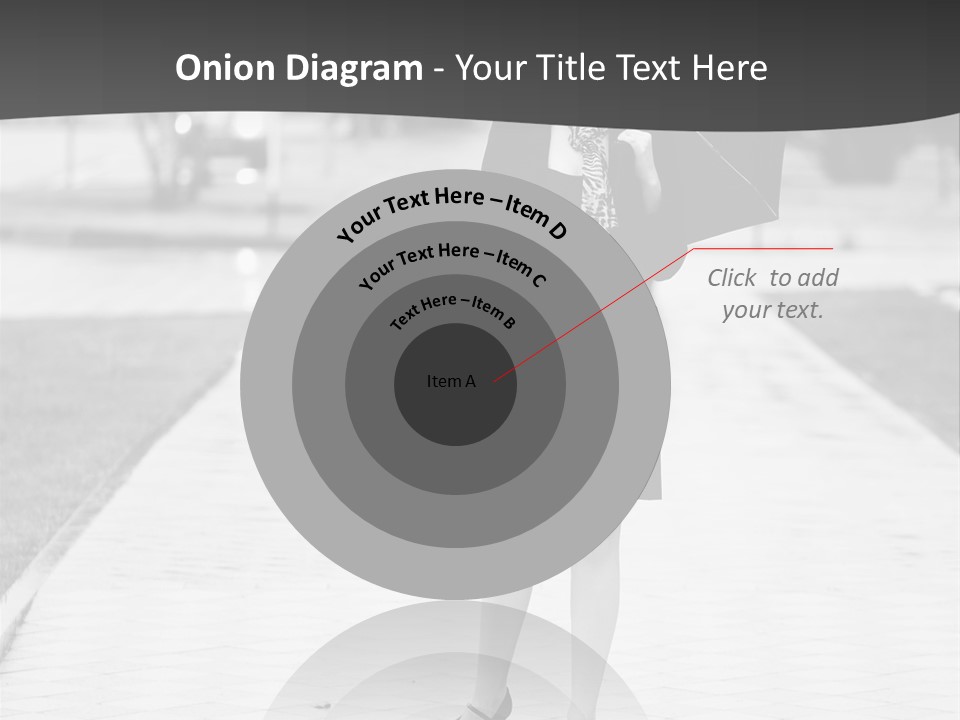 Woman Crossing Young PowerPoint Template