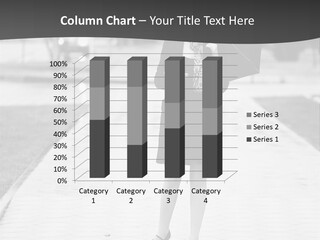 Woman Crossing Young PowerPoint Template