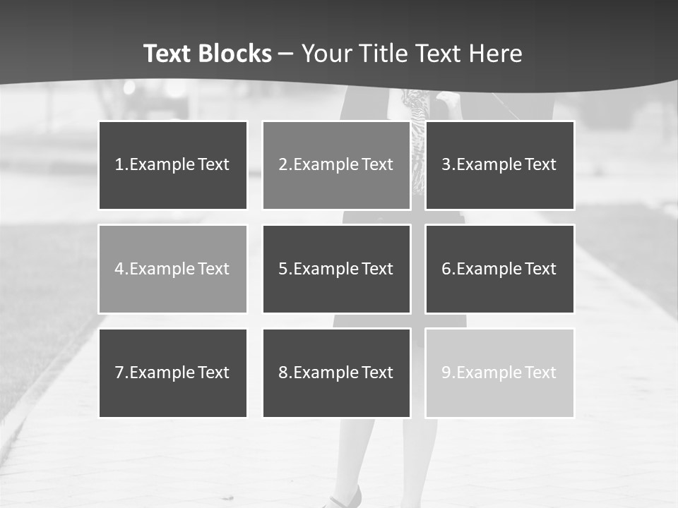 Woman Crossing Young PowerPoint Template