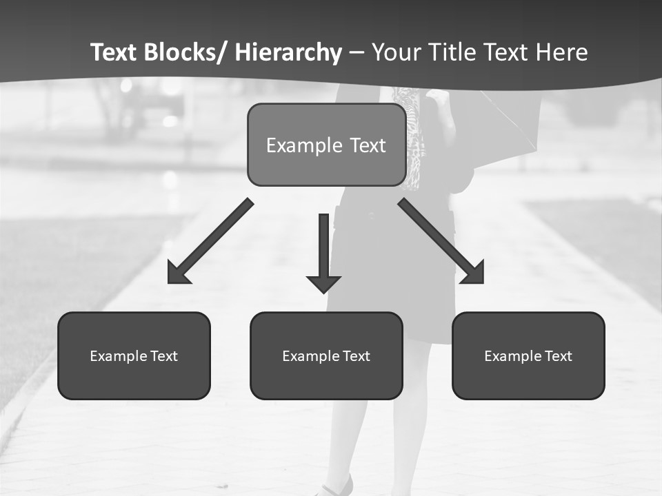 Woman Crossing Young PowerPoint Template