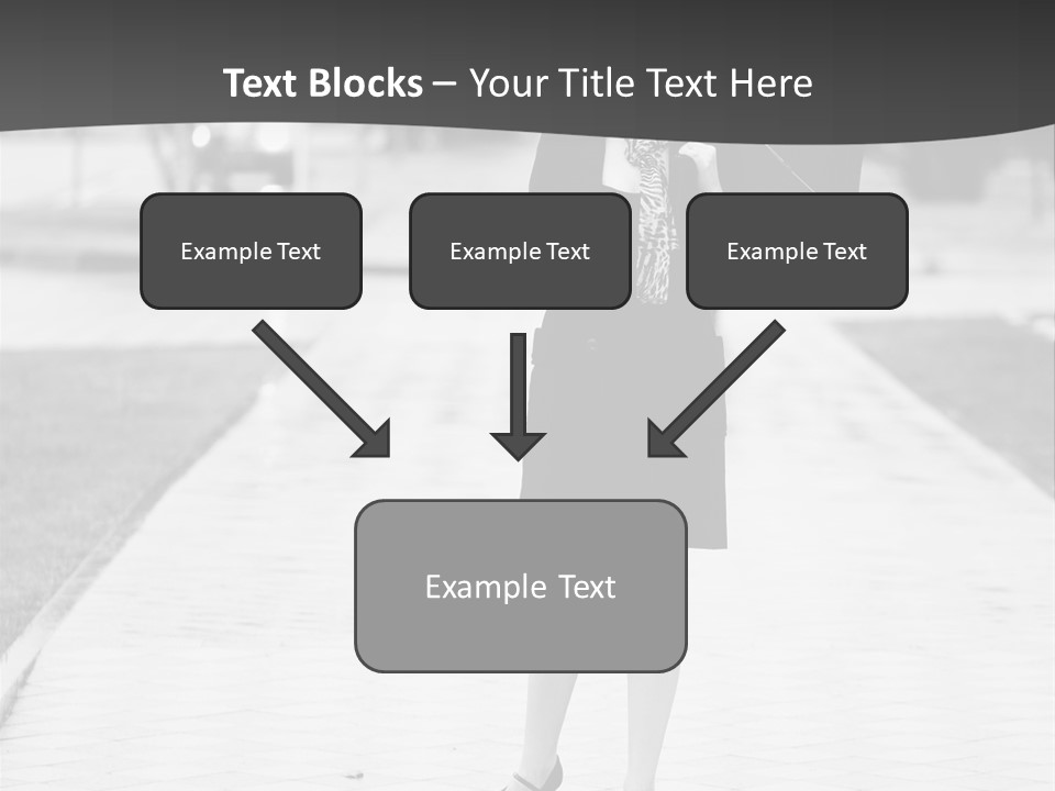 Woman Crossing Young PowerPoint Template