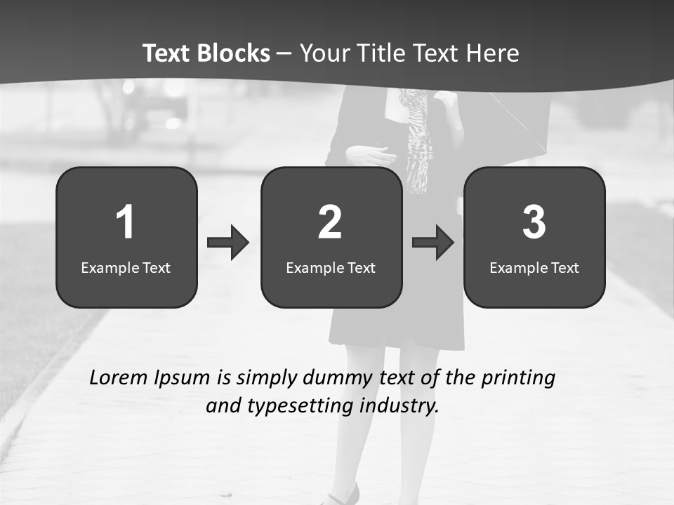 Woman Crossing Young PowerPoint Template