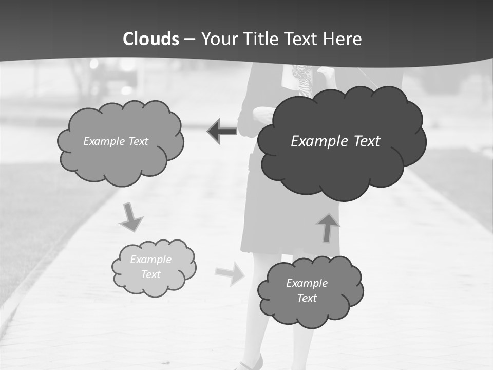 Woman Crossing Young PowerPoint Template