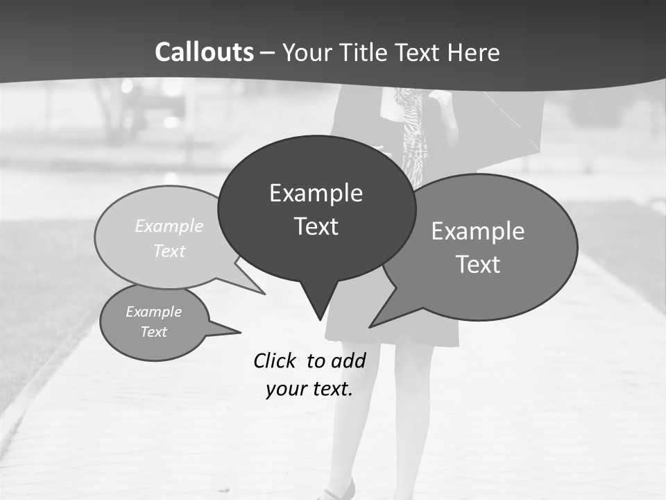 Woman Crossing Young PowerPoint Template