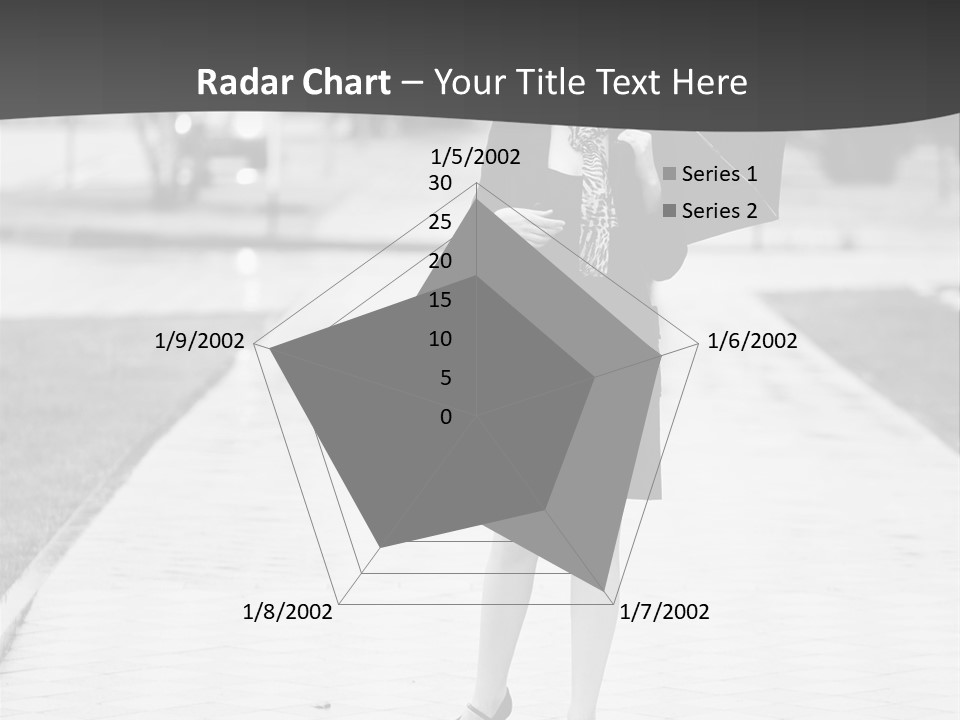 Woman Crossing Young PowerPoint Template