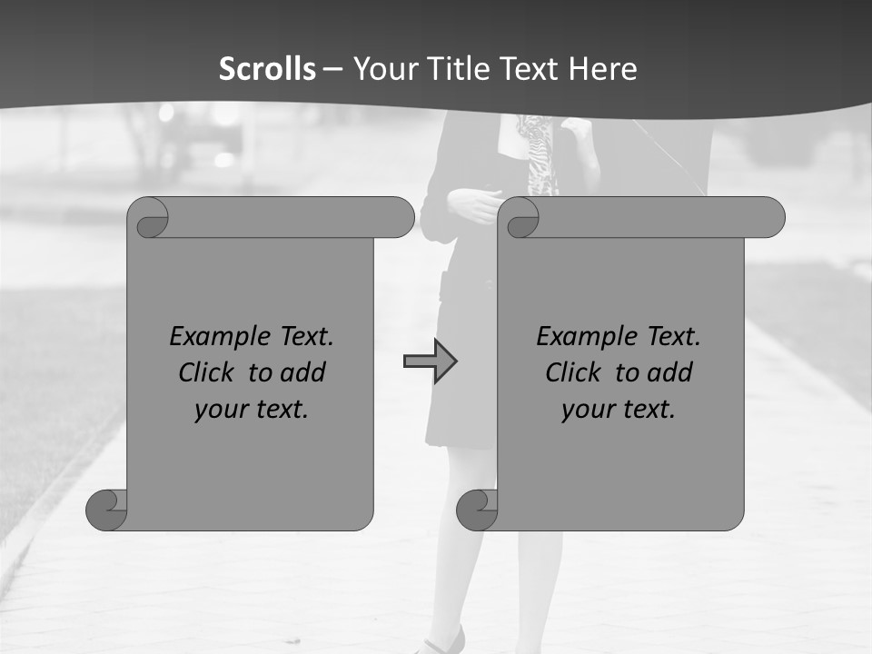 Woman Crossing Young PowerPoint Template