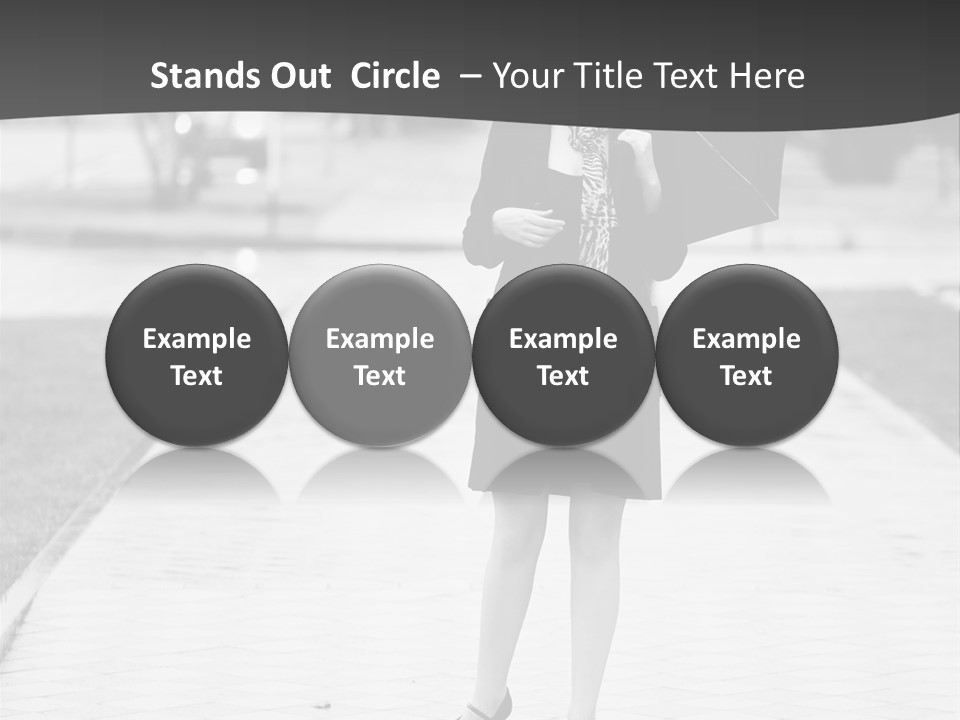 Woman Crossing Young PowerPoint Template