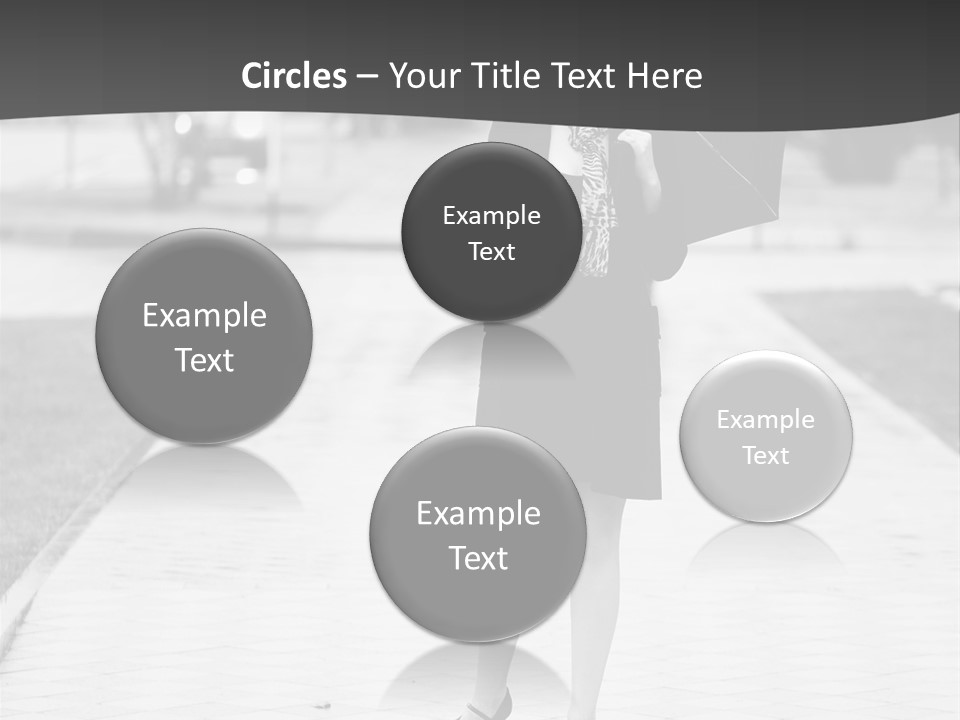 Woman Crossing Young PowerPoint Template