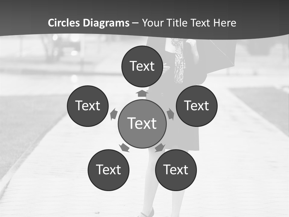 Woman Crossing Young PowerPoint Template