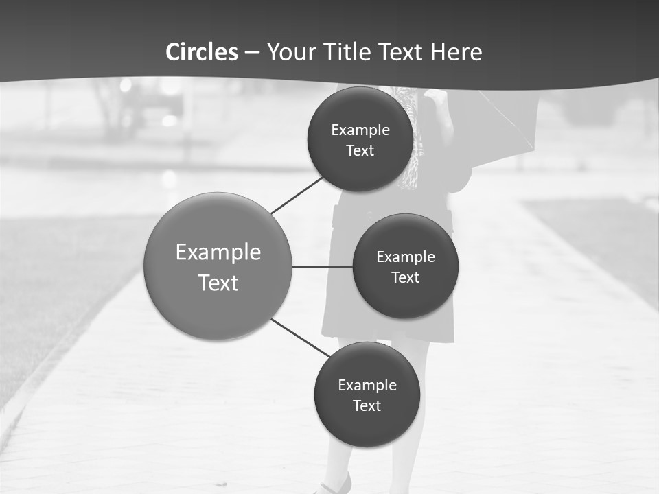 Woman Crossing Young PowerPoint Template