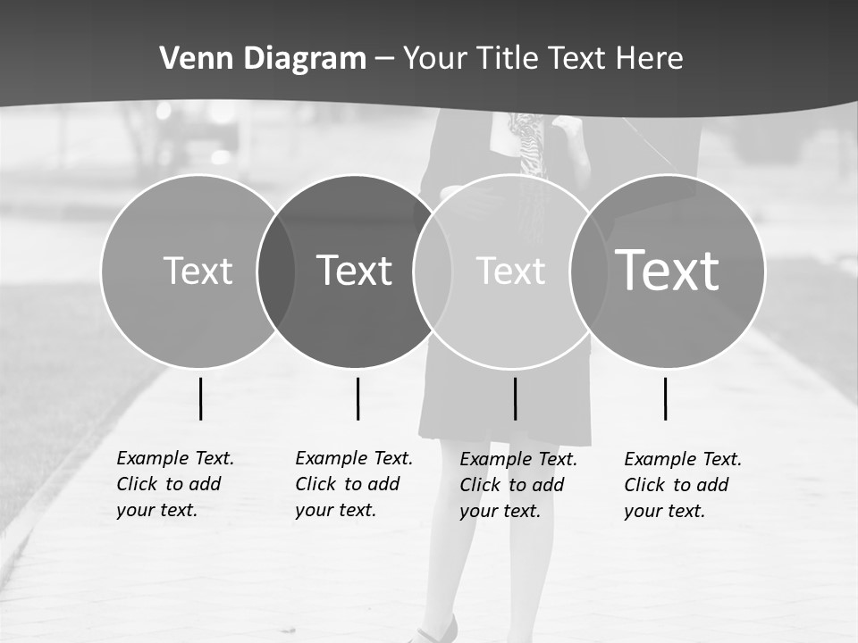 Woman Crossing Young PowerPoint Template