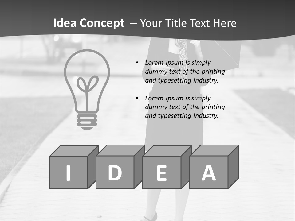 Woman Crossing Young PowerPoint Template