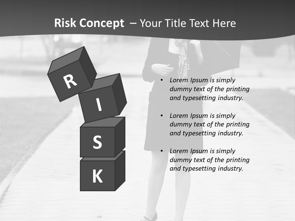 Woman Crossing Young PowerPoint Template