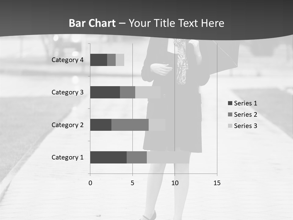 Woman Crossing Young PowerPoint Template