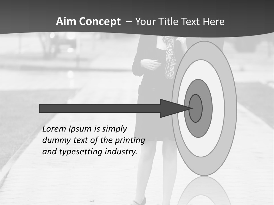 Woman Crossing Young PowerPoint Template