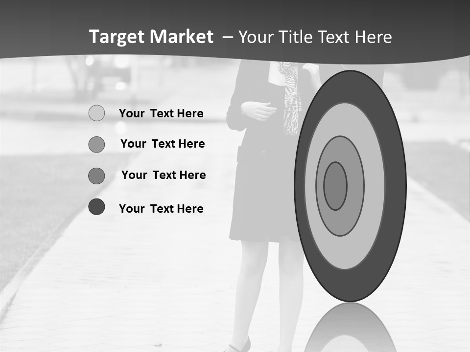 Woman Crossing Young PowerPoint Template