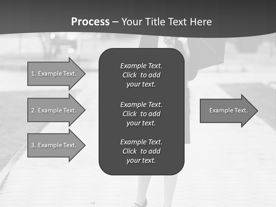 Woman Crossing Young PowerPoint Template