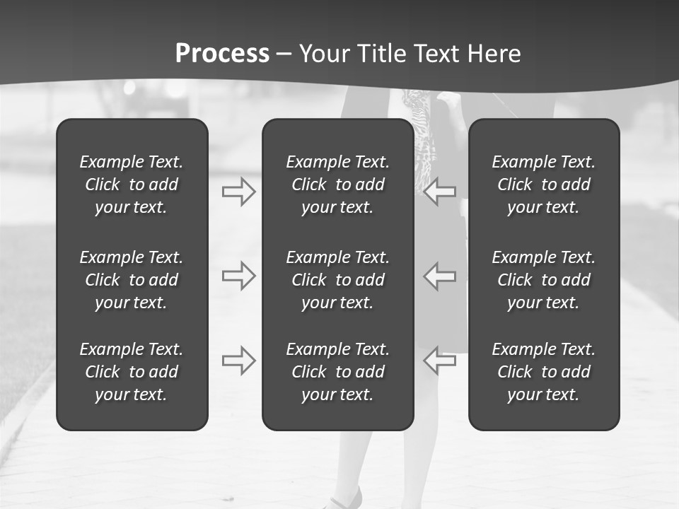 Woman Crossing Young PowerPoint Template